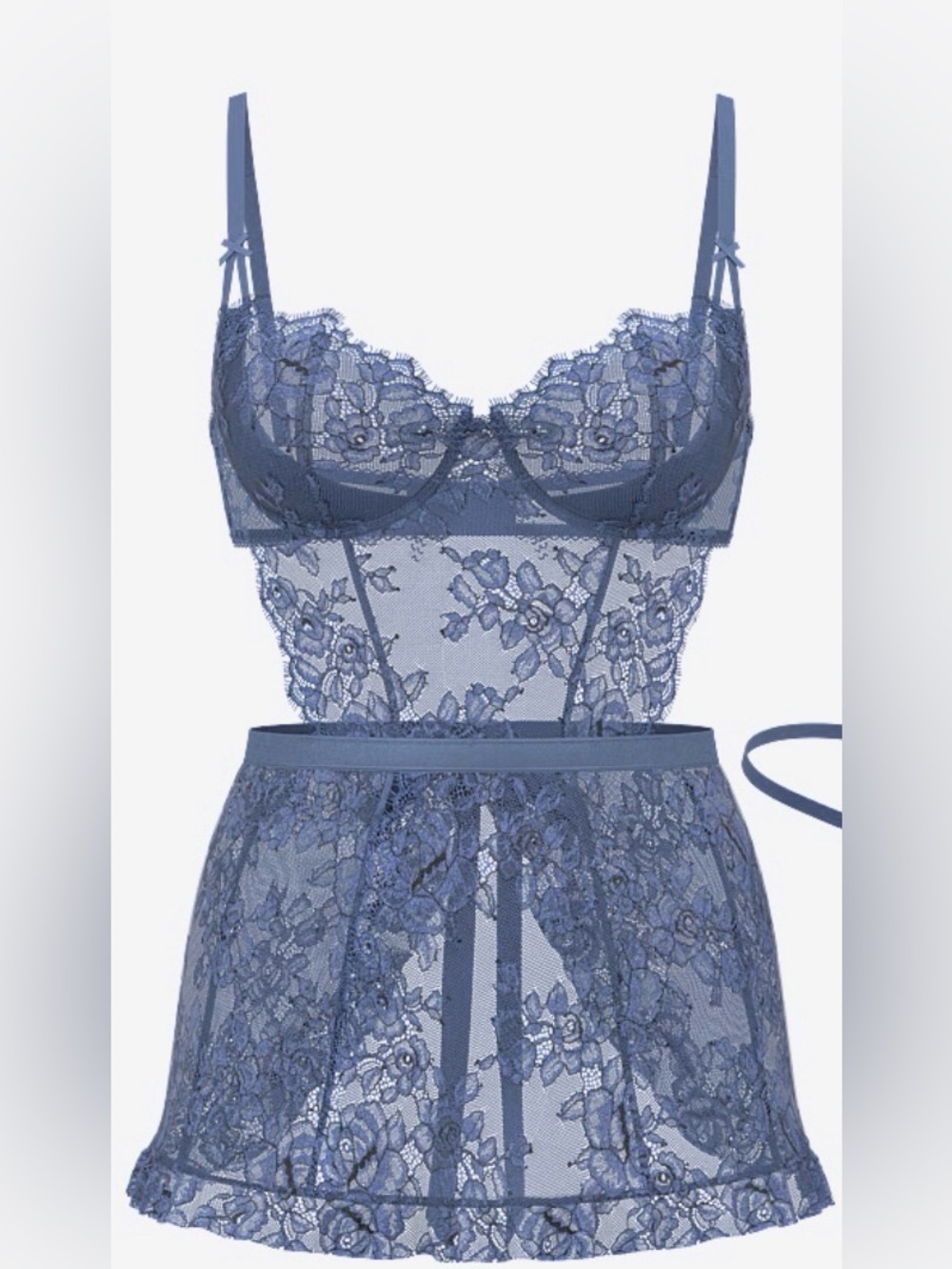 New! Victoria’s Secret Wicked Twinkle Lace Unlined Apron Lingerie 34253